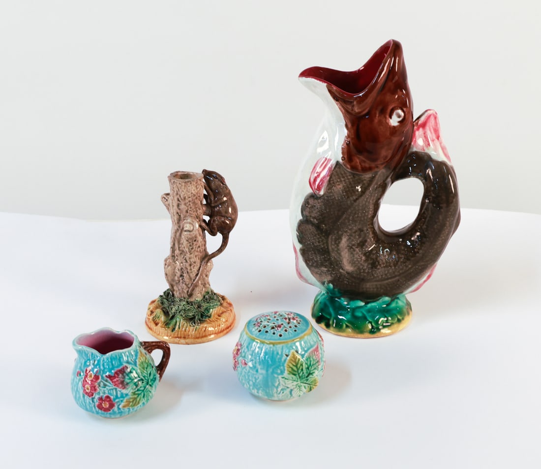 ANTIQUE FRENCH MAJOLICA GROUPING (1 of 12)