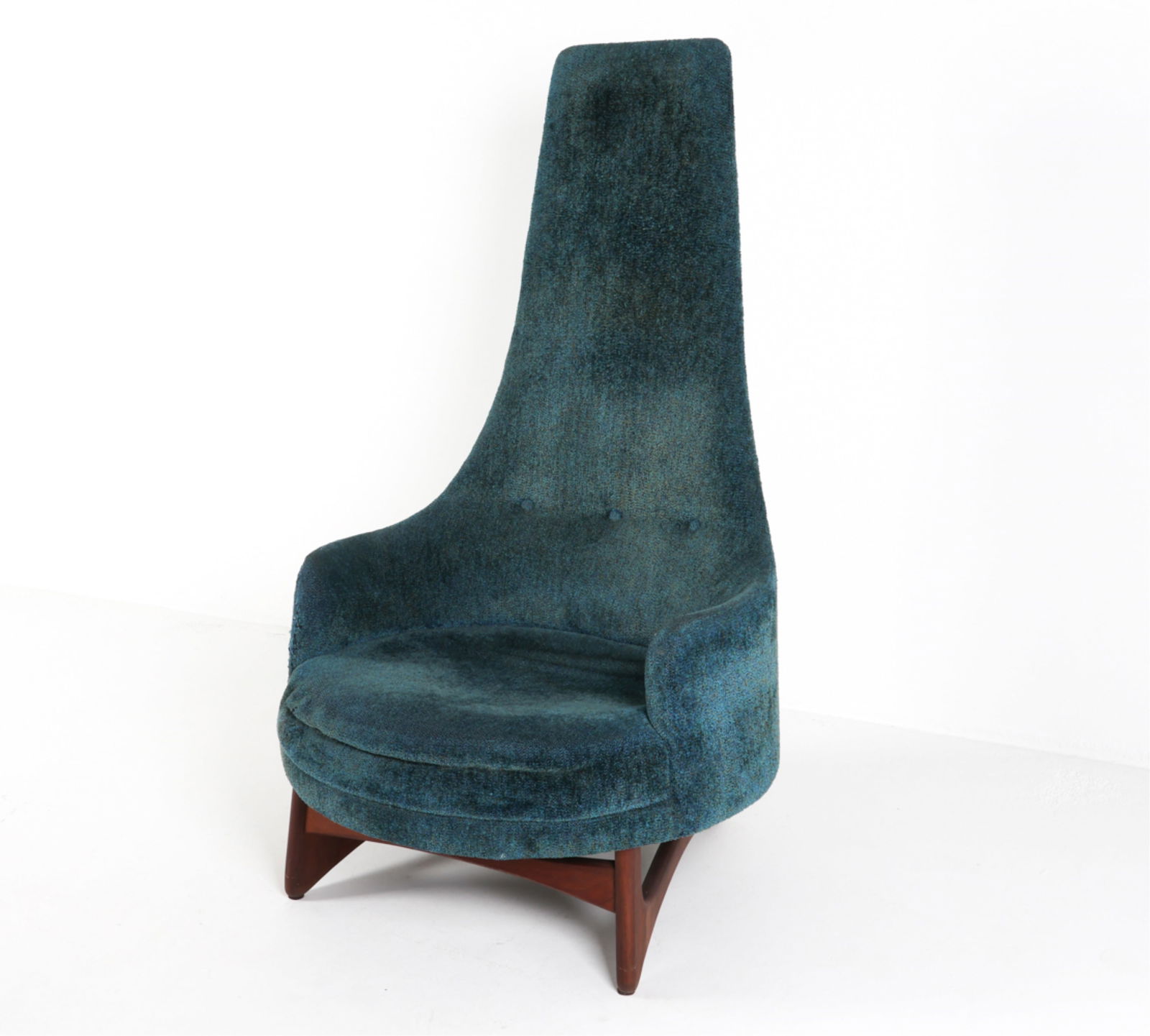 STYLE OF PEARSALL MID-CENTURY HIGH BACK TEAK CHAIR (1 of 18)