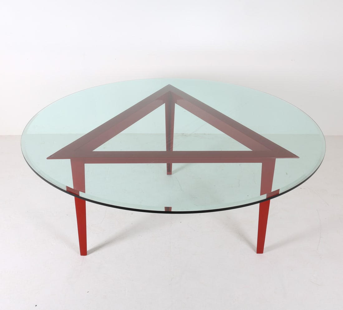 LARGE SCULPTURAL IRON & GLASS DINING TABLE (1 of 13)