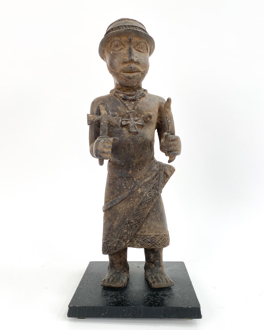 BENIN BRONZE FIGURE SCULPTURE (1 of 7)