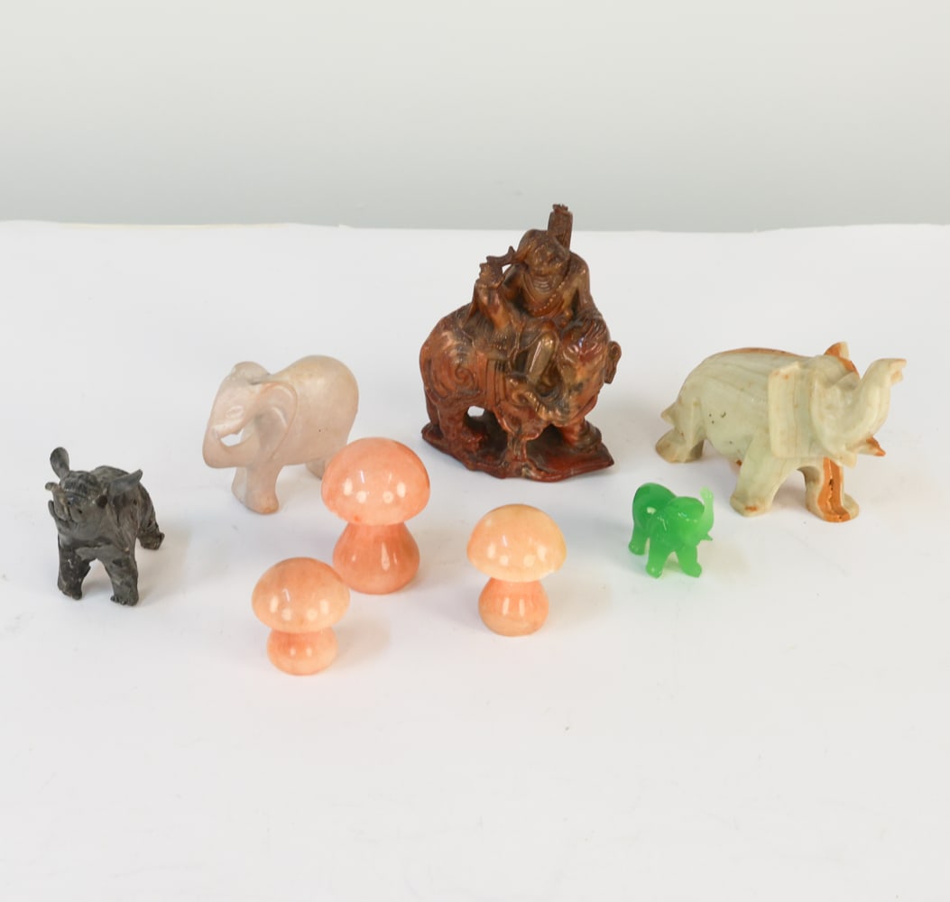 CARVED STONE DECORATIVE GROUPING (1 of 12)