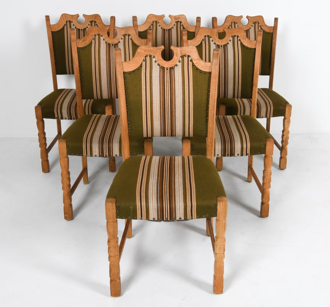 (6) HENNING KJAERNULF DANISH OAK DINING CHAIRS (1 of 16)