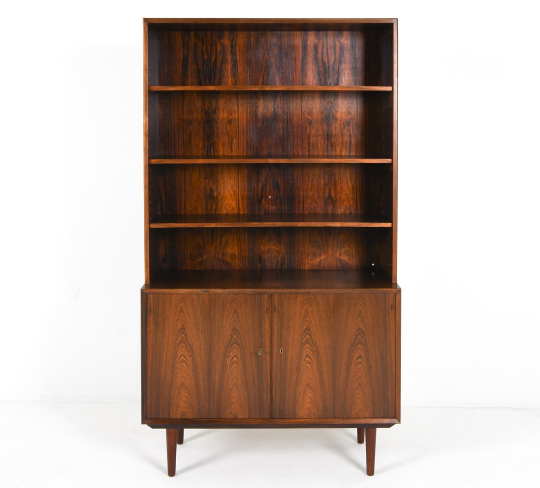 DANISH ROSEWOOD BOOKCASE CABINET C. 1960'S (1 of 12)