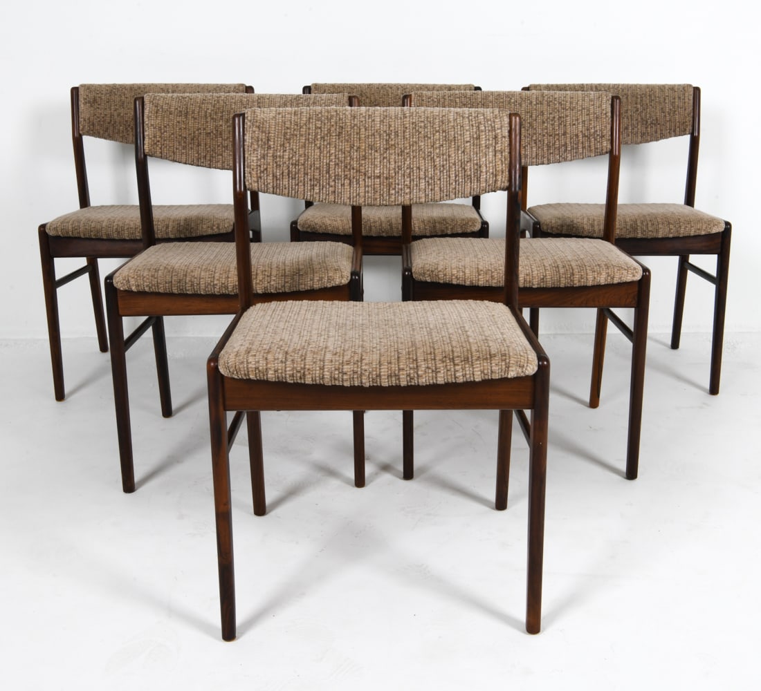 (6) THORSO MOBELFABRIK ROSEWOOD DINING CHAIRS (1 of 17)