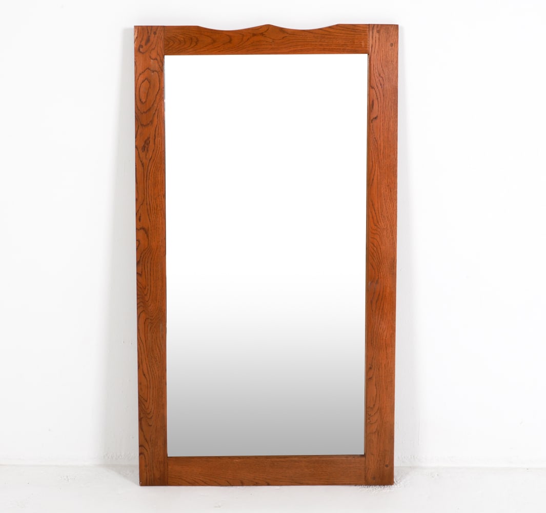 DANISH OAK WALL MIRROR C. 1960'S (1 of 7)