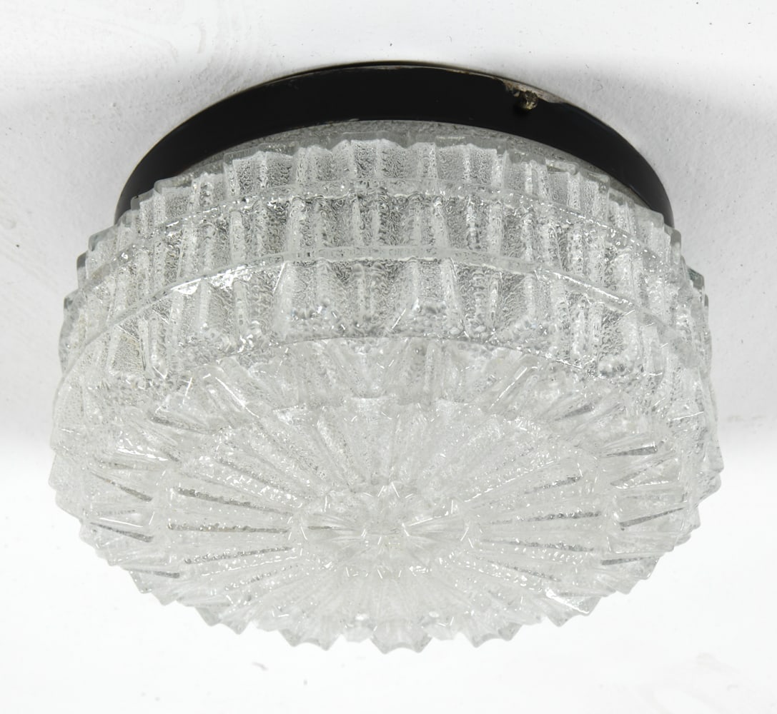 DANISH GLASS CEILING LIGHT C. 1970'S (1 of 9)