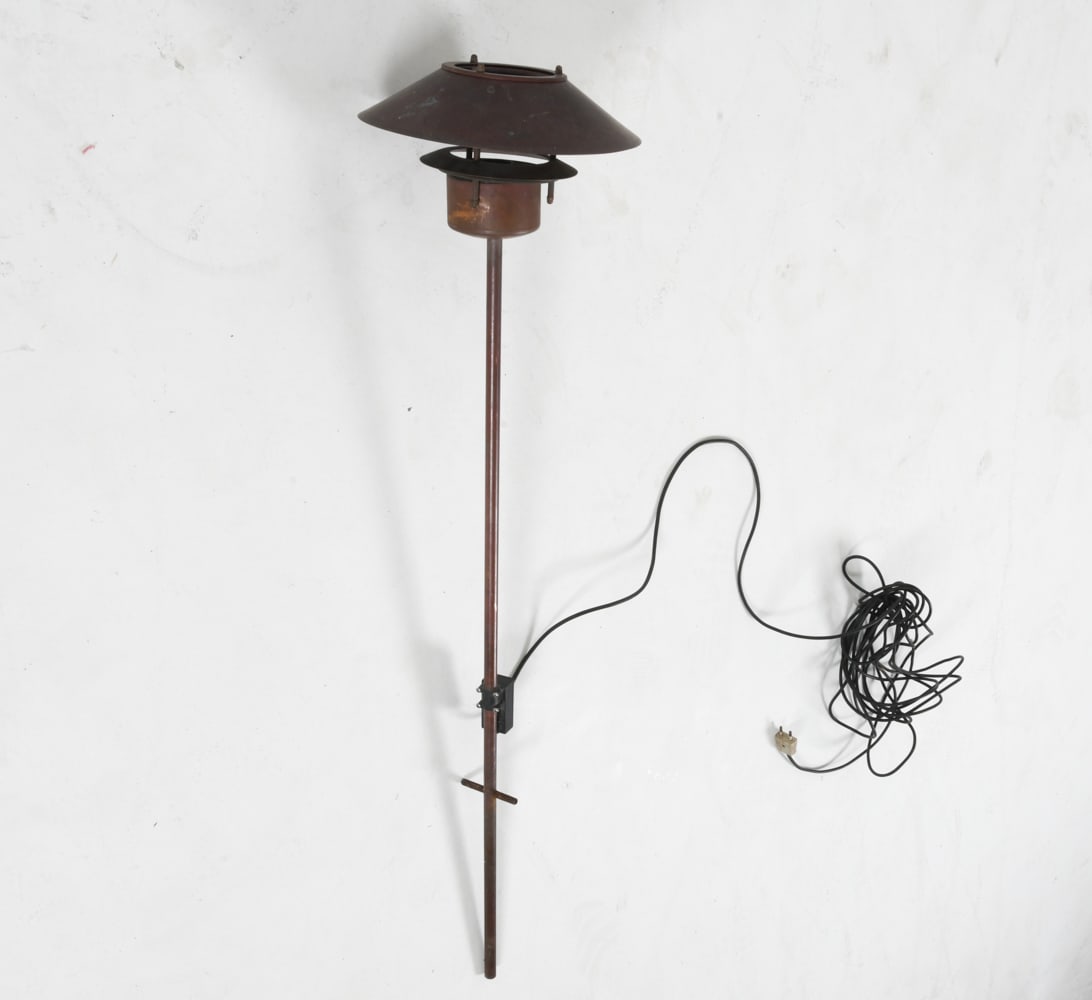 DANISH COPPER OUTDOOR LIGHT POLE C.1960'S (1 of 7)