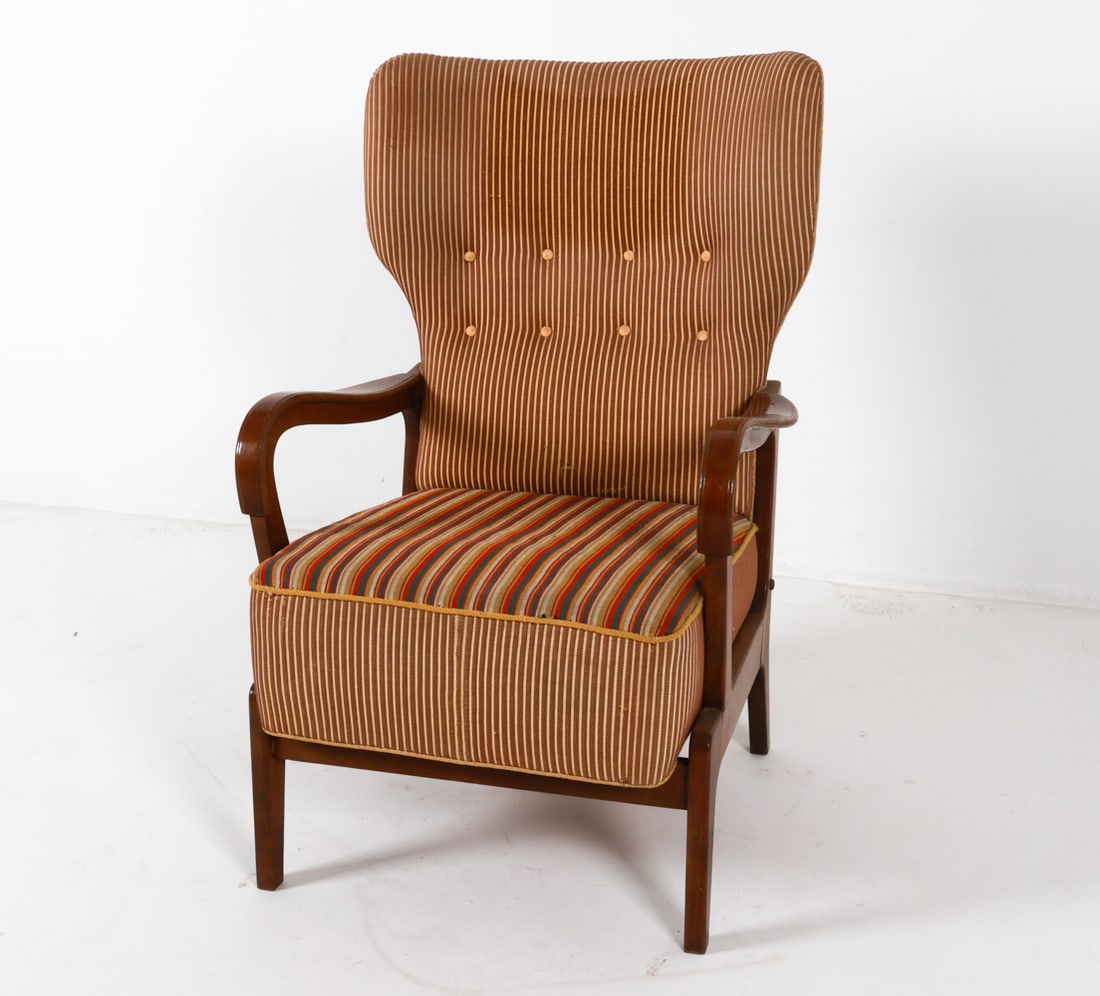DANISH WINGBACK LOUNGE CHAIR C. 1960'S (1 of 19)