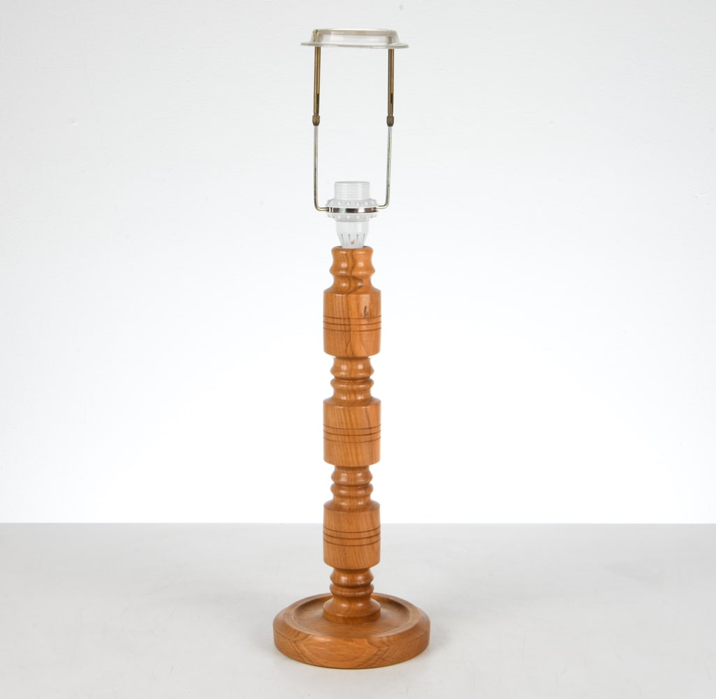 DANISH OAK TABLE LAMP C. 1970'S (1 of 11)