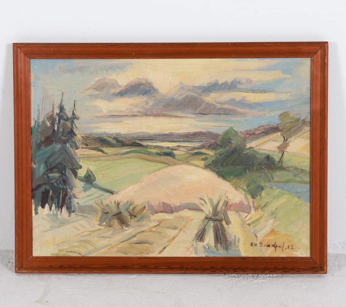 OLE SVAERDPIIL (DENMARK 1914-1980) LANDSCAPE O/C (1 of 8)