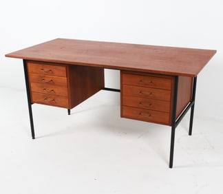 GUNTER RENKEL STYLE TEAK WRITING DESK C. 1960'S