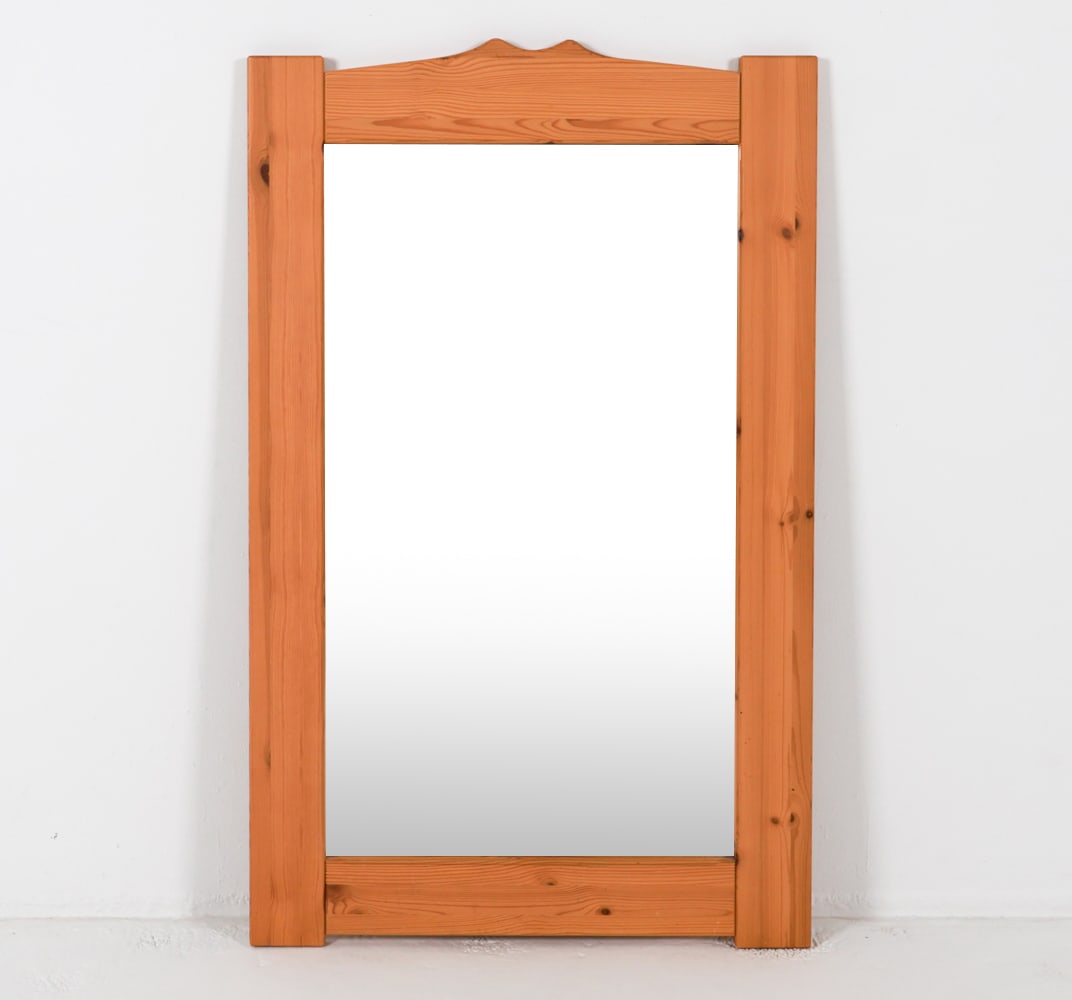 SWEDISH PINE MIRROR C. 1970'S (1 of 9)