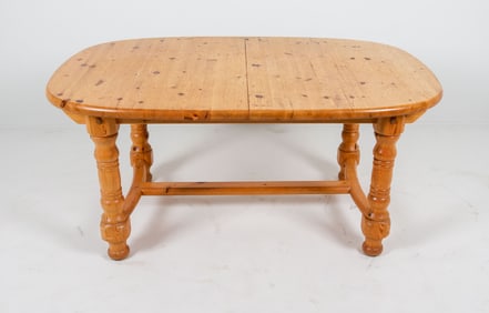 DAUMILLER STYLE PINE EXTENDABLE DINING TABLE
