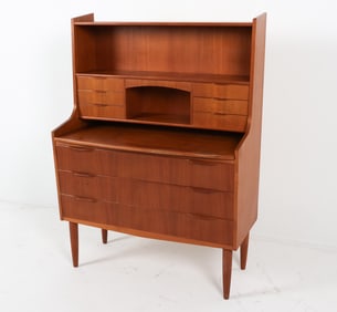 DANISH TEAK SECRETARY DESK C. 1960'S