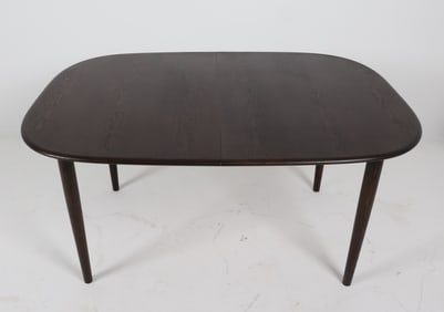 DANISH BEECH EXTENDING DINING TABLE C. 1960'S