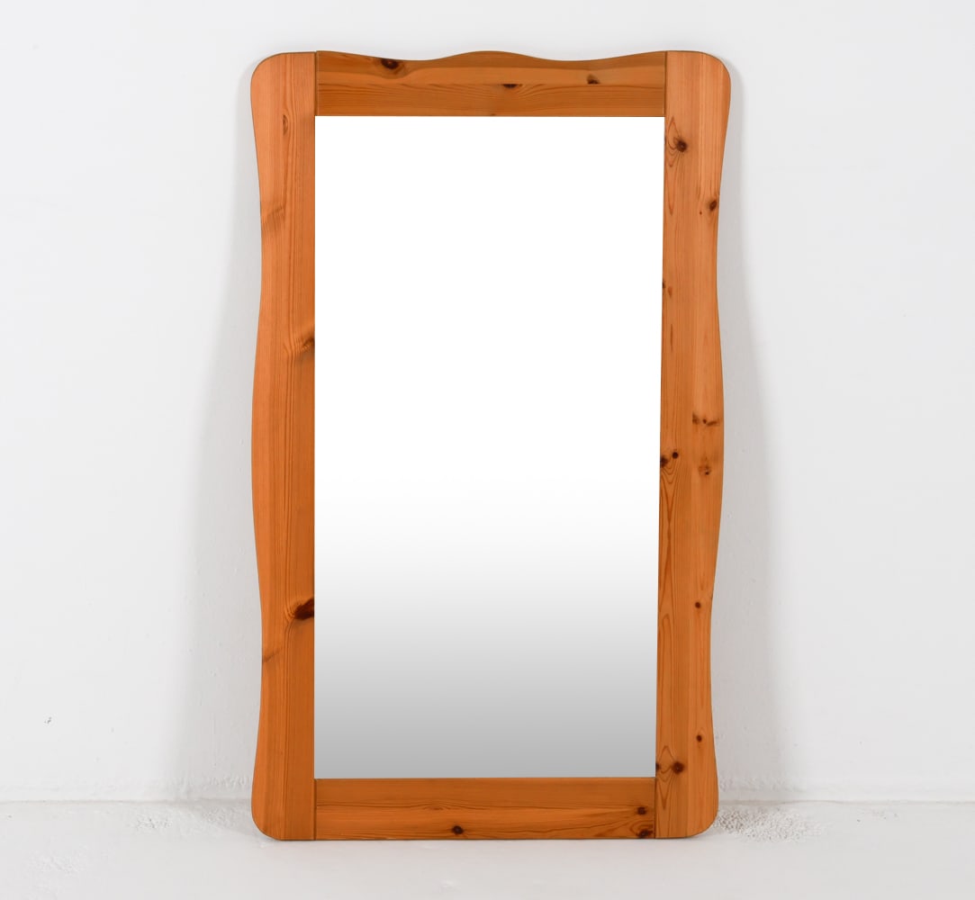 SWEDISH PINE MIRROR C. 1970'S (1 of 11)