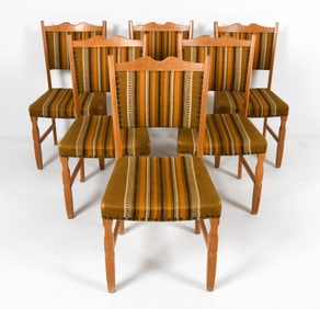 (6) KJAERNULF STYLE DANISH OAK DINING CHAIRS