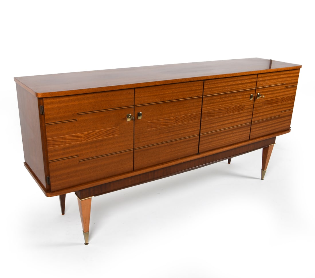 FRENCH ART DECO MAHOGANY SIDEBOARD C. 1960'S (1 of 17)