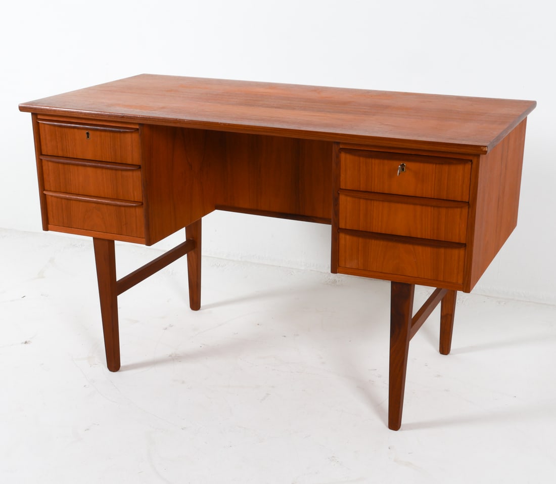 DANISH TEAK WRITING DESK C. 1970'S (1 of 19)