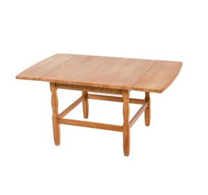 KJAERNULF STYLE OAK DROP LEAF COFFEE TABLE 1970S