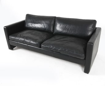 MOGENS HANSEN DANISH LEATHER SOFA C. 1970'S