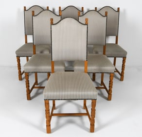 (6) HENNING KJAERNULF DANISH OAK DINING CHAIRS
