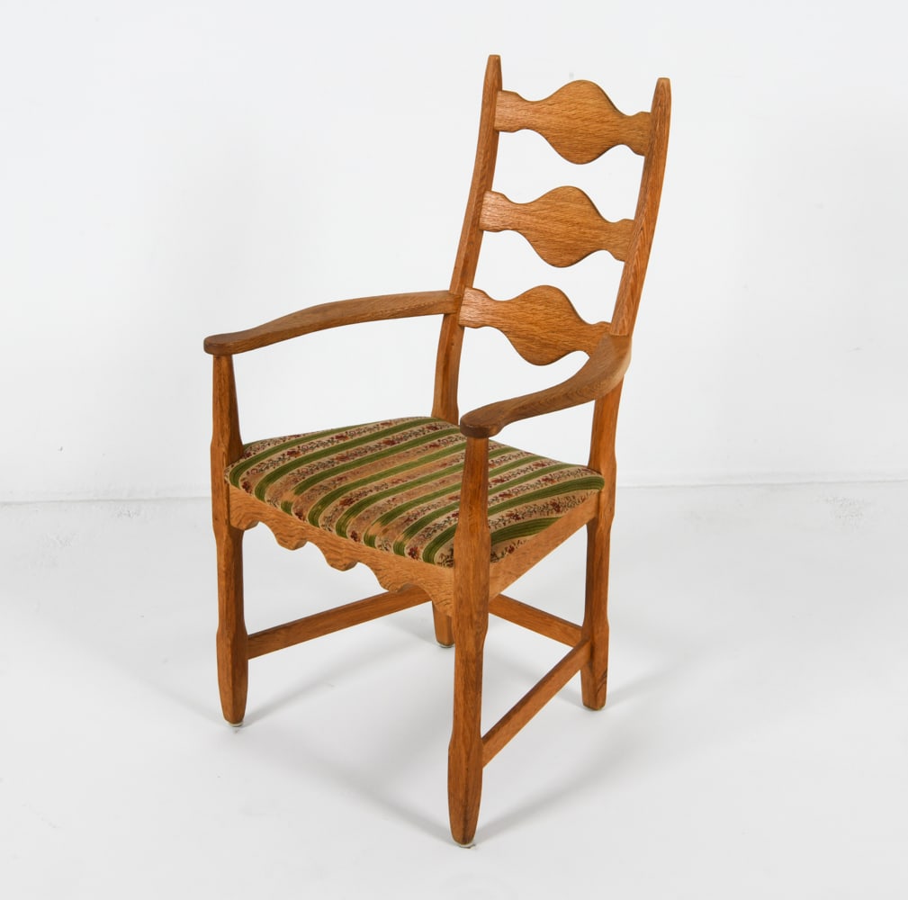 HENRY KJAERNULF DANISH OAK ARMCHAIR C. 1970'S (1 of 14)