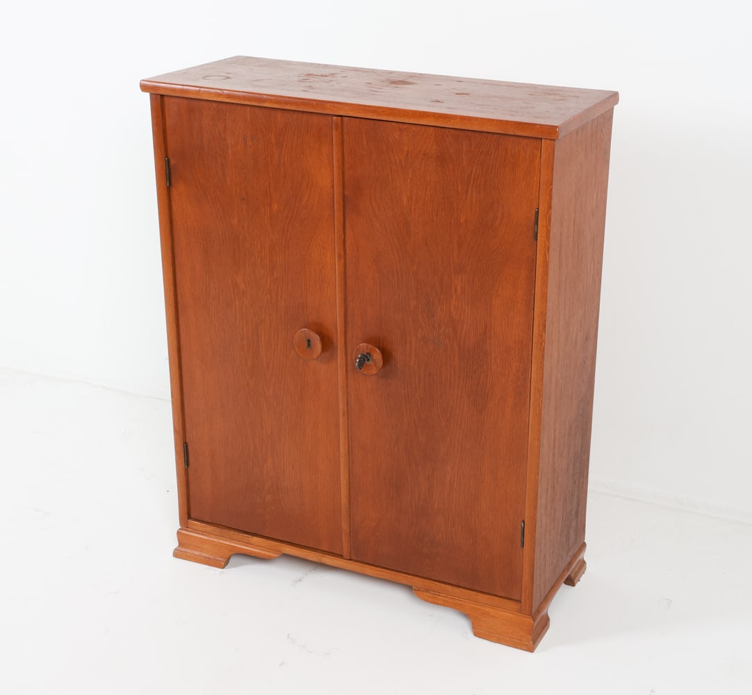 ART DECO DANISH OAK CABINET C. 1930'S (1 of 14)
