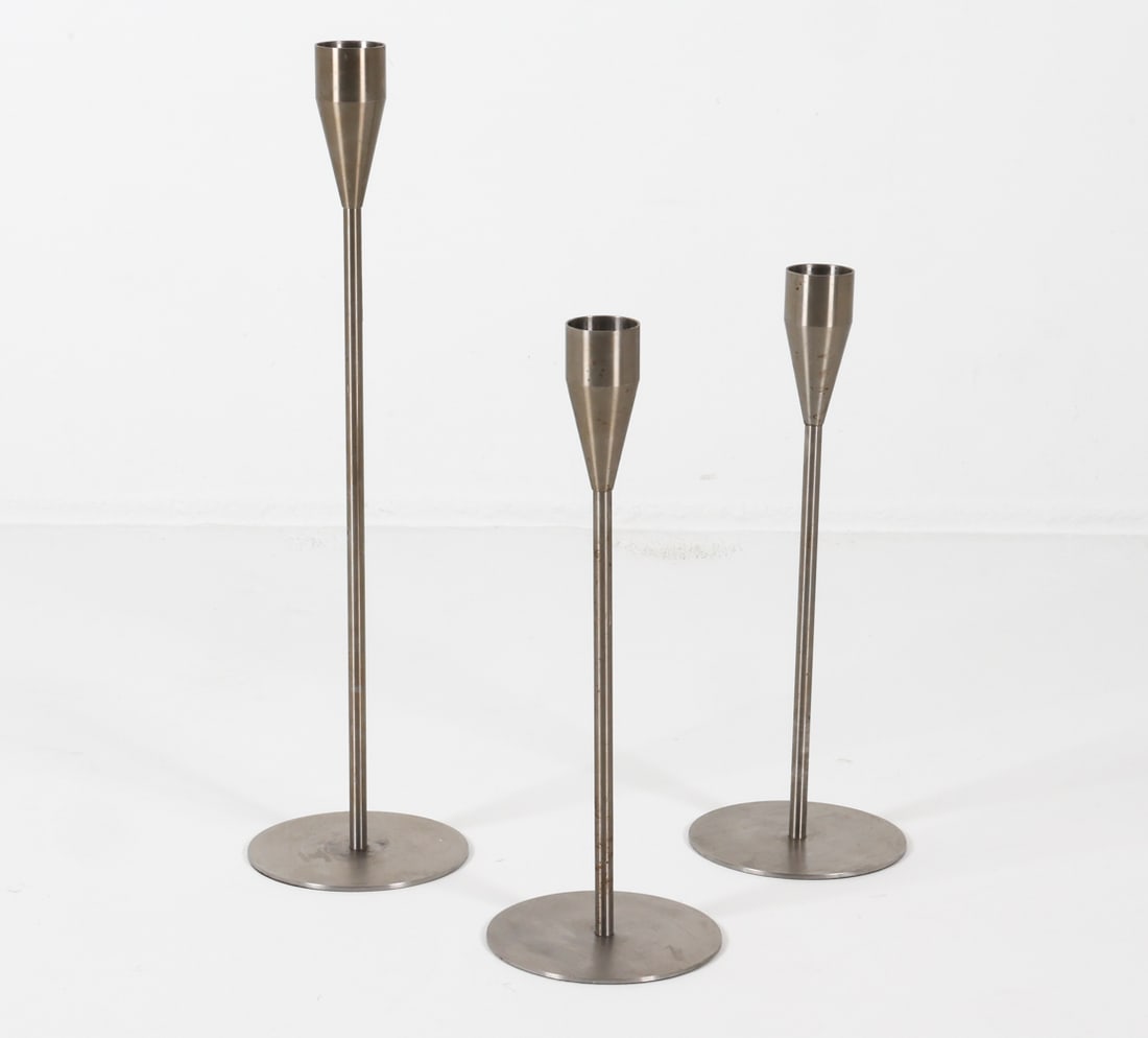 PIET HEIN DANISH CANDLESTICK GROUPING C. 1980'S (1 of 12)