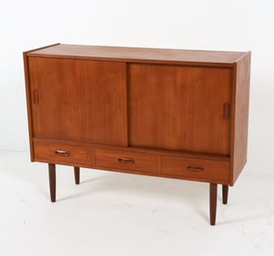 DANISH TEAK CABINET C. 1970'S