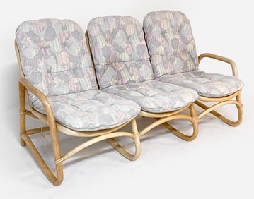 MID-CENTURY DANISH BAMBOO SOFA C. 1970'S