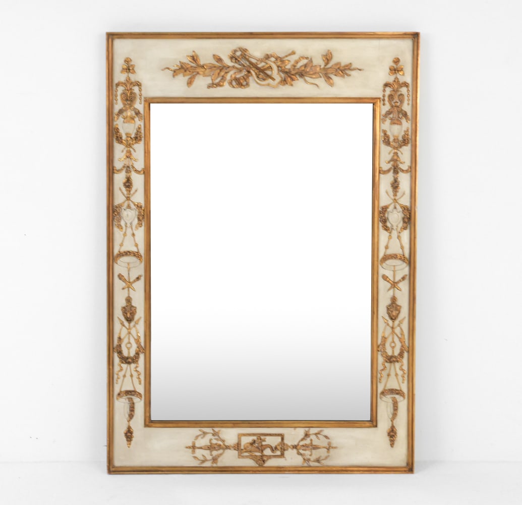 NEOCLASSICAL STYLE GILT WALL MIRROR (1 of 10)