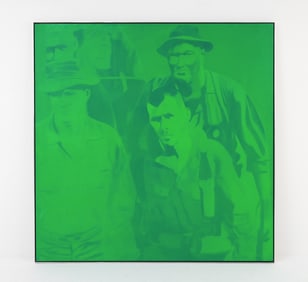 NEIL ANDERSON 'THE COAL MINERS' O/C PAINTING