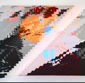 NEIL ANDERSON 'CREMATION OF NEHRU' DIPTYCH O/C