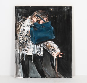 LAURA COLLINS (21ST C.) OLSEN TWIN A/P PAINTING