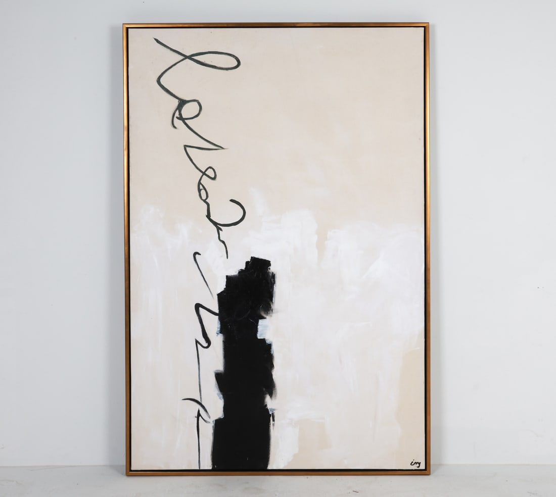 CONTEMPORARY ABSTRACT 'CHIMNEY' O/C PAINTING (1 of 8)