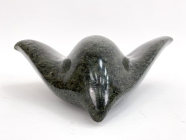 CARVED MARBLE ABSTRACT BIRD SCULPTURE
