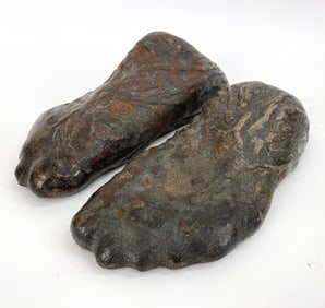 GRAND TOUR STYLE IRON SCULPTURES OF FEET