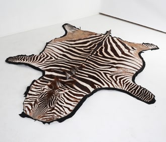 VINTAGE ZEBRA HIDE RUG