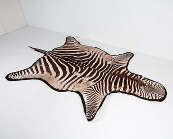 VINTAGE ZEBRA HIDE RUG