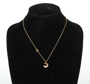 LOUIS VUITTON LOGO CHARM NECKLACE