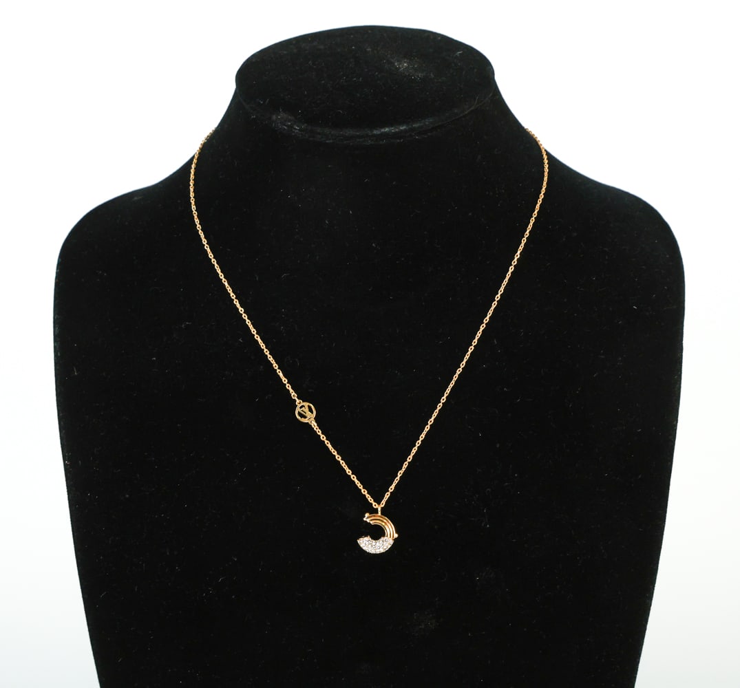 LOUIS VUITTON LOGO CHARM NECKLACE (1 of 5)