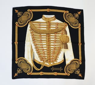 HERMES 'BRANDEBOURGS' SILK SCARF