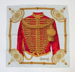 HERMES 'BRANDEBOURGS' SILK SCARF