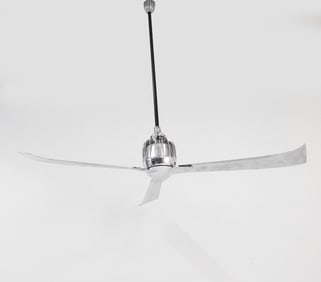 MARELLI POLISHED ALUMINUM MACHINE AGE CEILING FAN