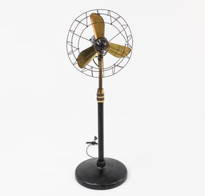 VINTAGE 1930'S MACHINE AGE MARELLI FLOOR FAN