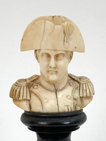 19TH C. NAPOLEON CARVED BONE BUST