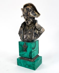 EMILE PINEDO (1840-1916) SILVER NAPOLEON BUST