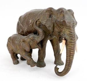 FRANZ BERGMANN (1861-1936) VIENNA BRONZE ELEPHANTS