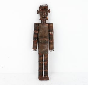 FOLK ART TIN CAN ROBOT SCULPTURE C. 1960S